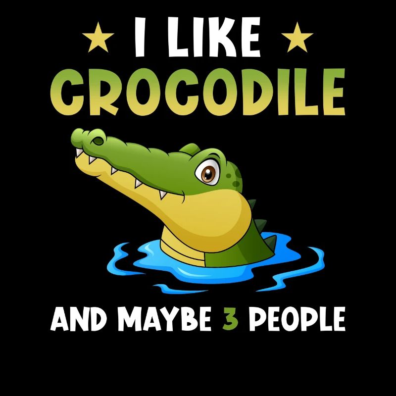 Krokodil Niedlich lustiger Spruch