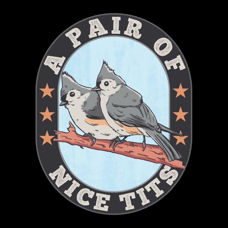 Tufted Titmouse paar schöne Titten Vogel Geschenk lustig