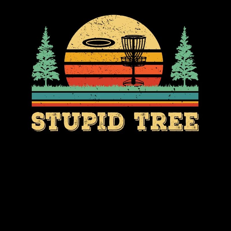 Disc Golf T Shirt Retro Stupid Tree Tshirt Disc Go