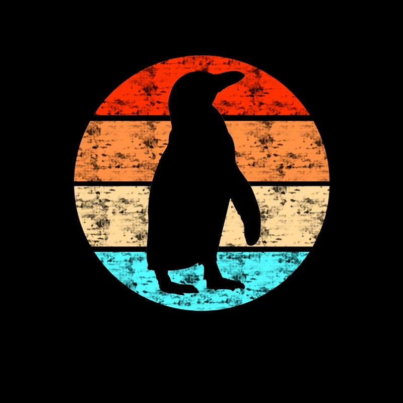 Rétro vintage pingouin