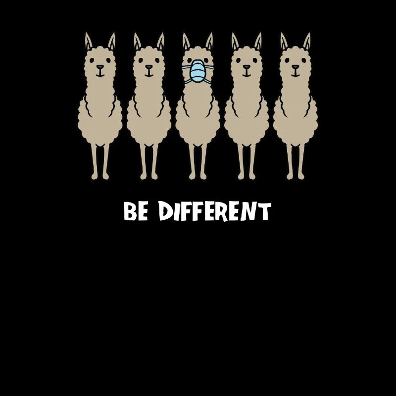 Be Different Lama Alpaka Atemschutz Querdenker