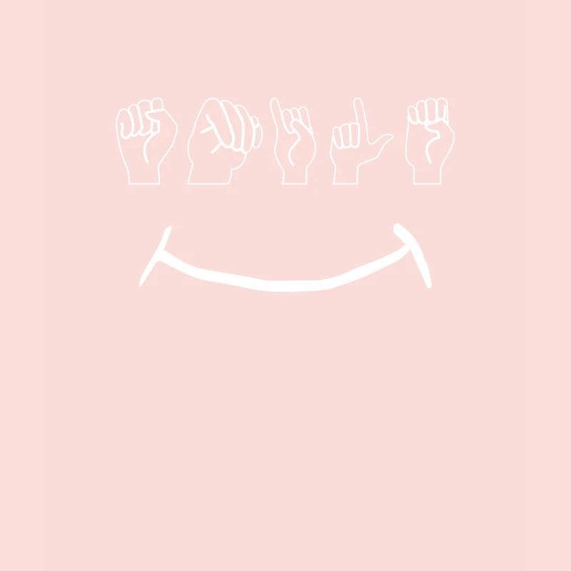 Sign language deaf cheerful