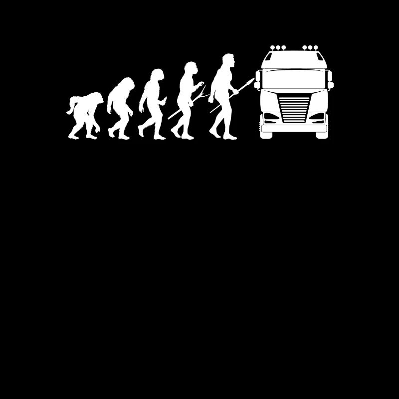 LKW Fahrer Lastwagen Trucker Evolution Geschenk