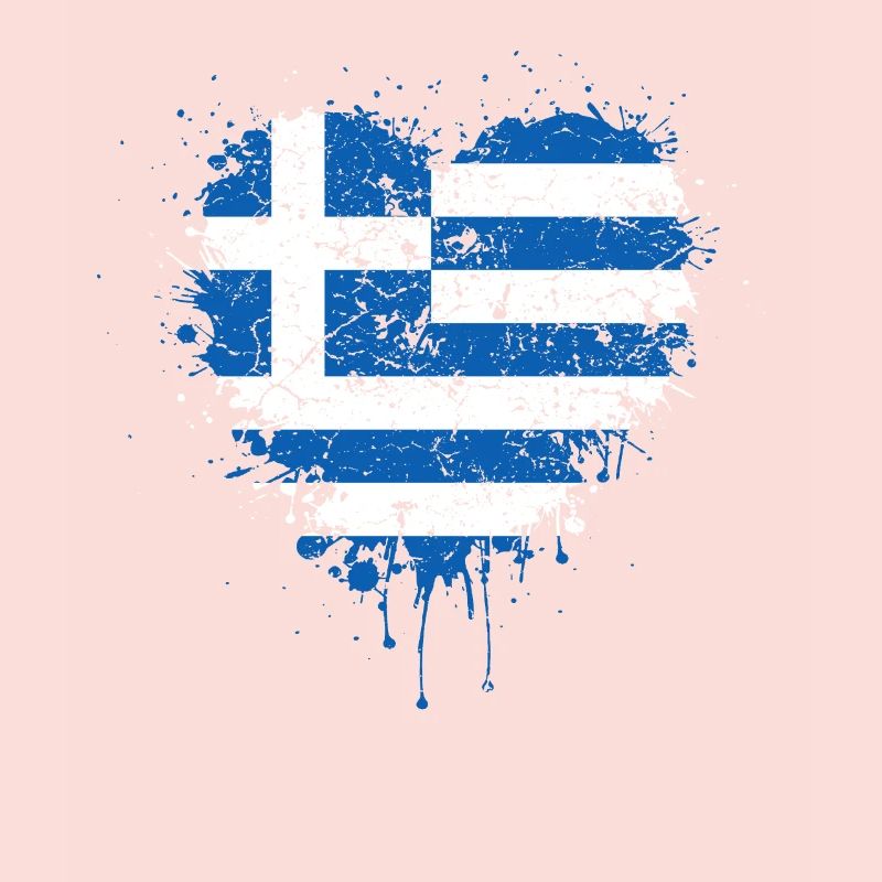 Grèce Drapeau coeur
