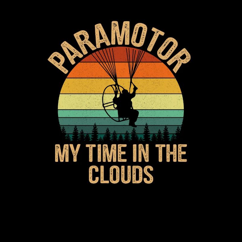 paramotorische Zeit in den Wolken Vintage, paramotor