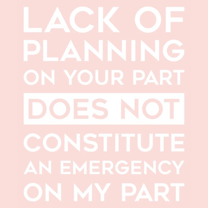 Manque de planification