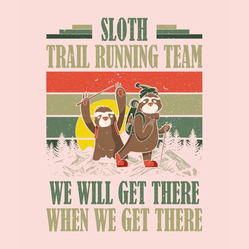 Sloth Trail RunningTeam Funny Randonnée Trail Runner