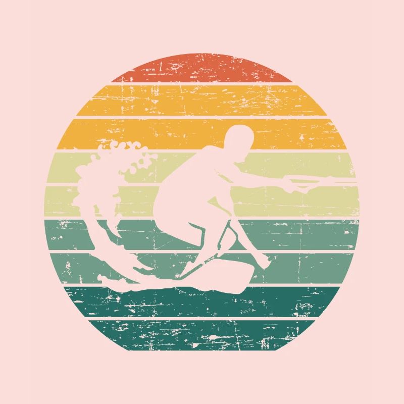 Retro Wakeboard Sunset Wakeboarder Wakeboarding
