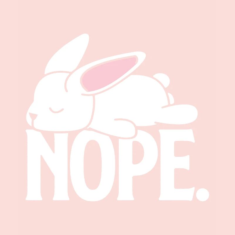 Nope Lazy Rabbit Funny Cute Rabbit Sleeping Rabbit