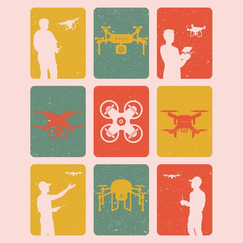 Drones rétro drones pilote Quadrocopter drones
