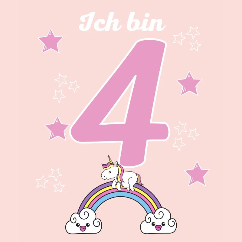 4 Jahre Einhorn 4. Geburtstag Mädchen