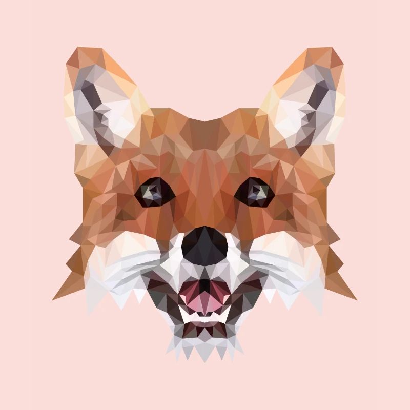 Fuchs Polygon Geometrisch Waldtier Geschenkidee