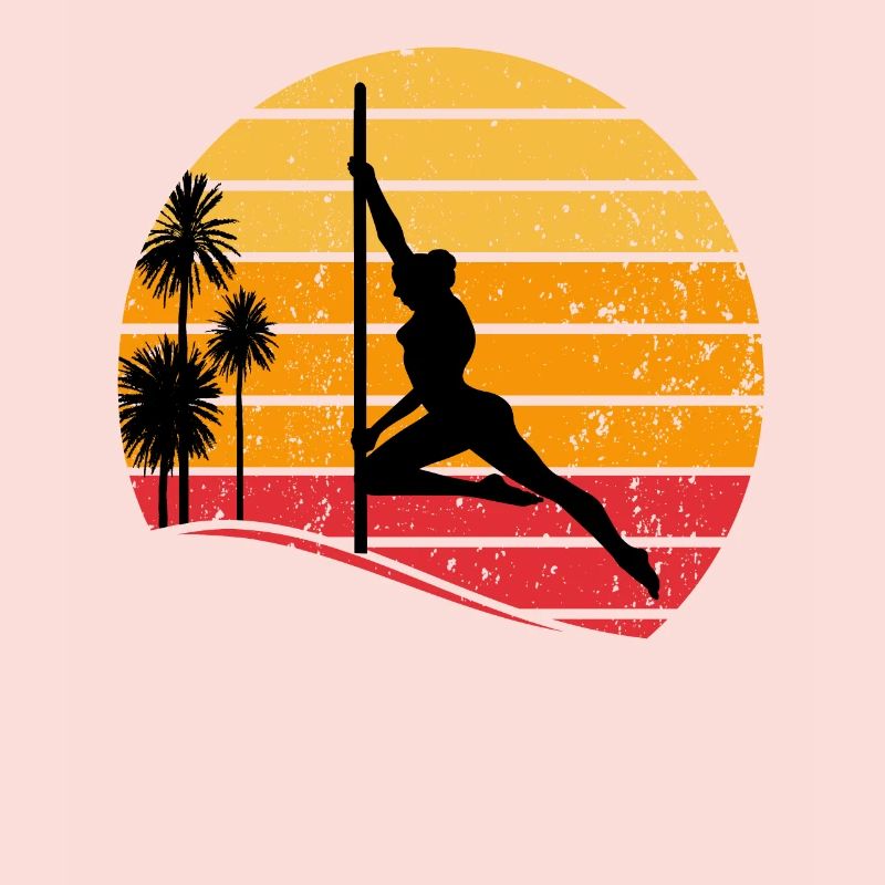 Pole Dancing - Sunset Pole Dance Silhouette