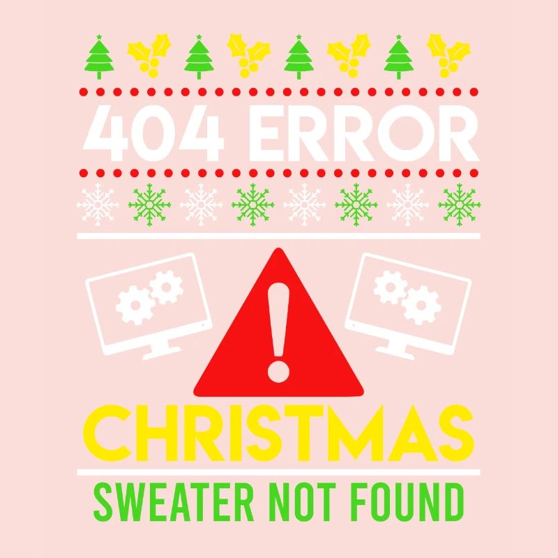 404 Error Ugly Chritsmas Coder Programmer Code