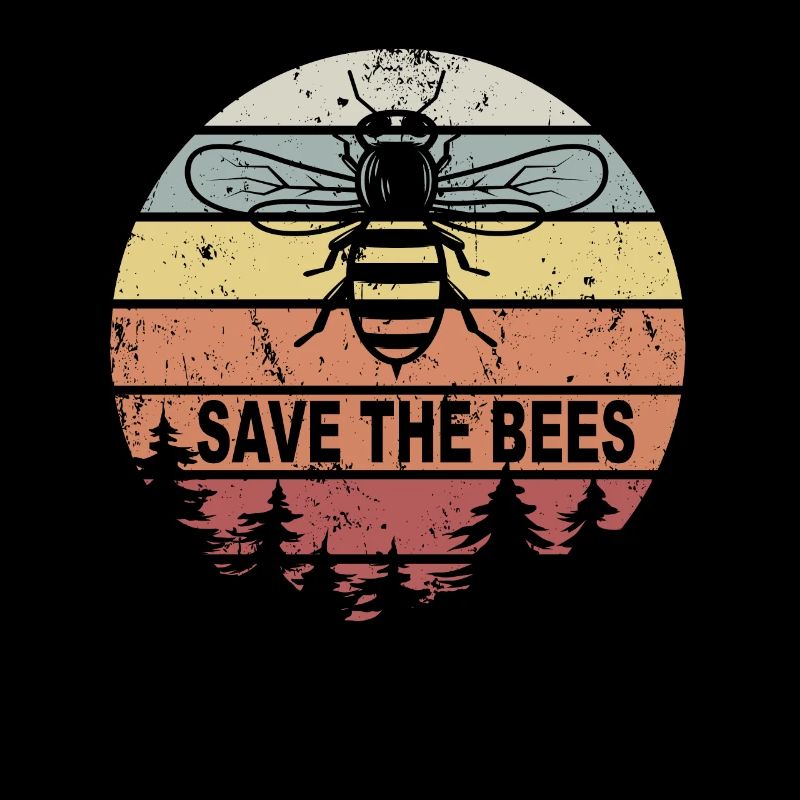 Retro Honey Bee Save The Bees Honey Bee Beekeeper