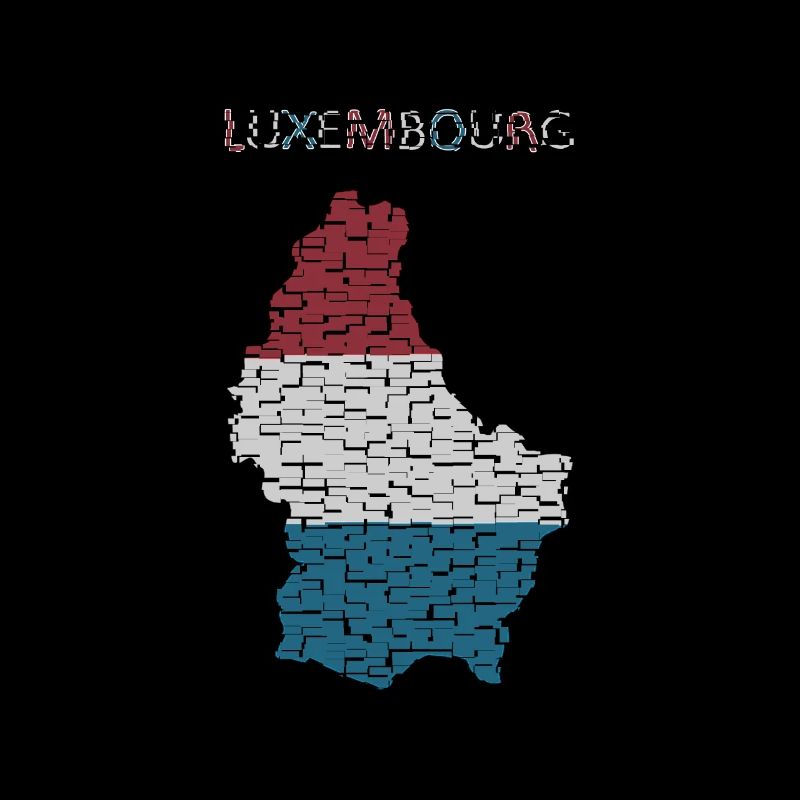 Luxembourg Map Flag
