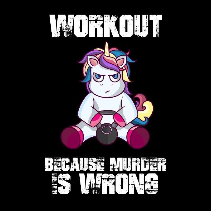 Training Workout Einhorn Laune lustiger Spruch