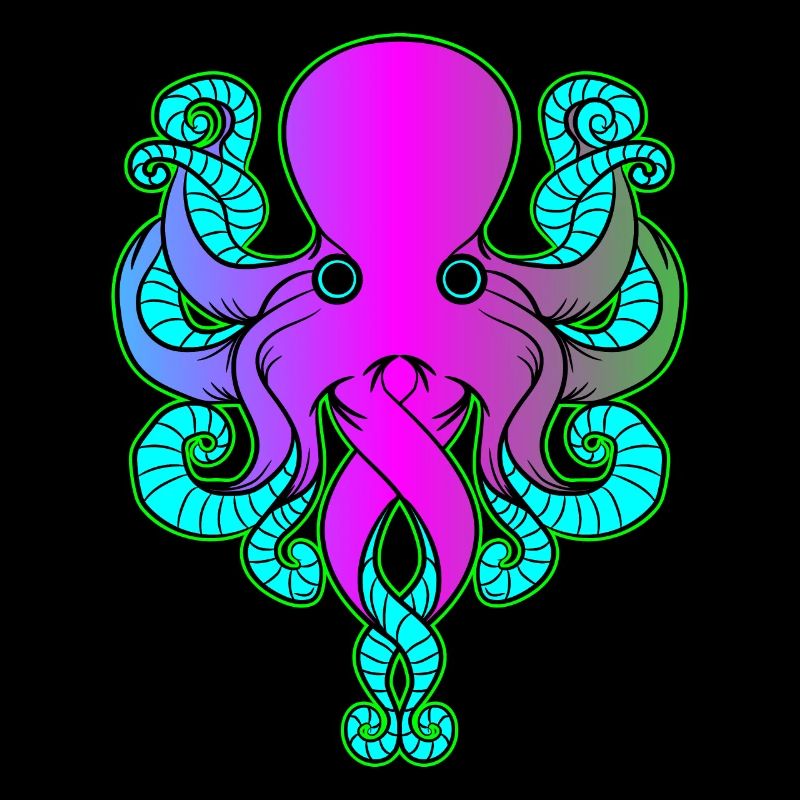 Purple blue Octopus by The Manzanita´s