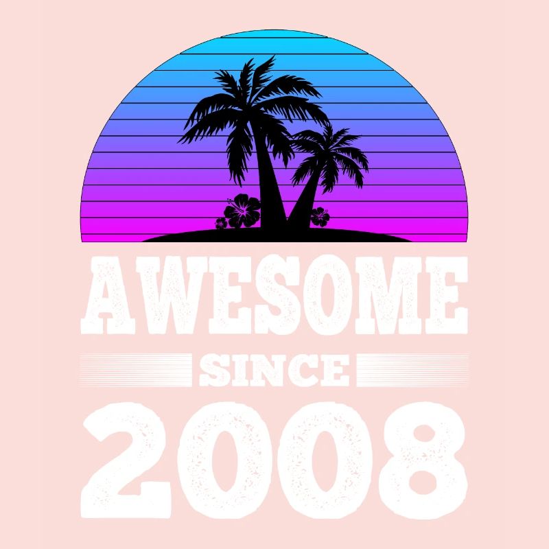 Awesome Since 2008 Sunset blau