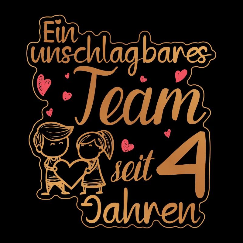 Ein perfektes Team seit 4 Jahren Hochzeitstag
