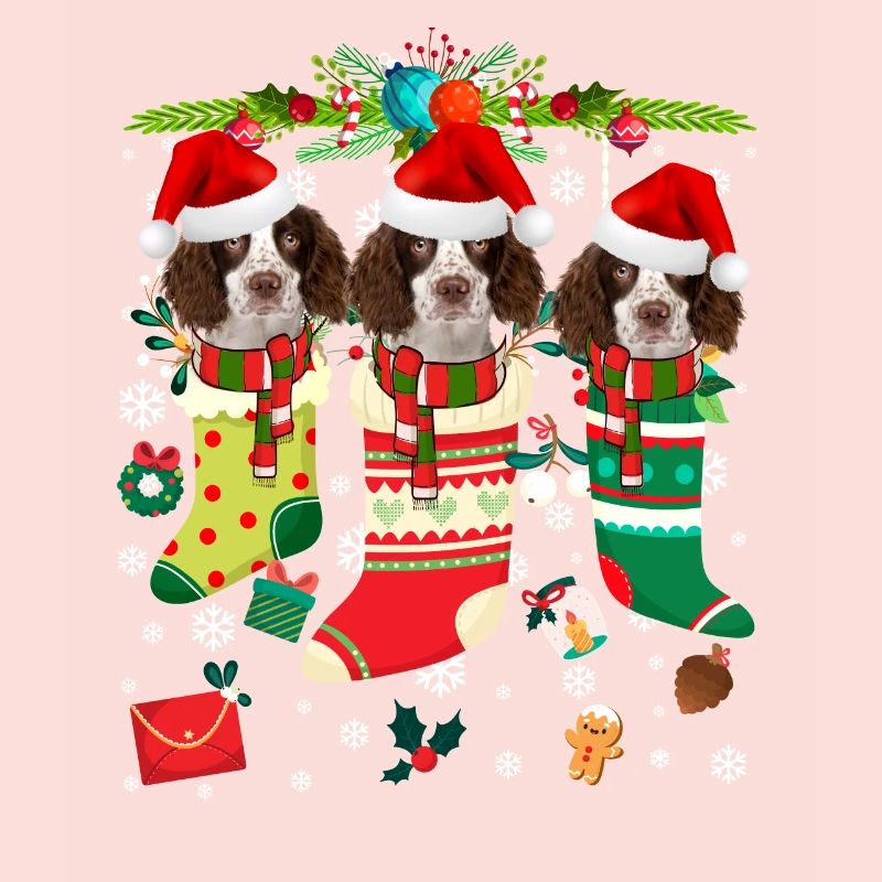 Pull de Noël moche Deutsch Springer Spaniel