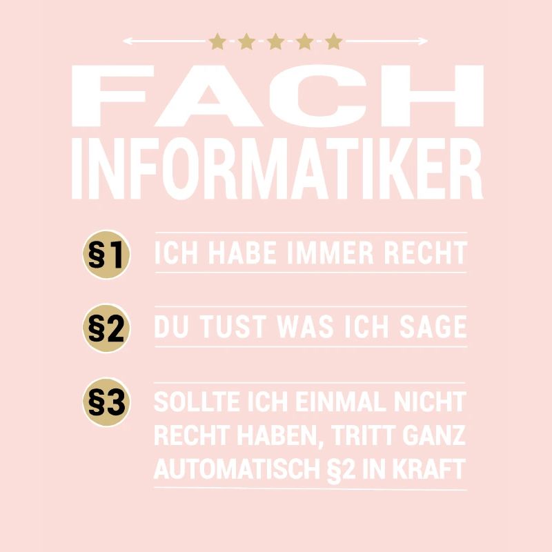 Fachinformatiker Beruf meine eigenen Paragraphen