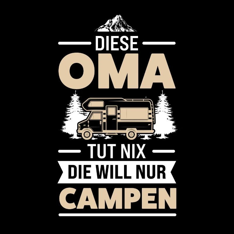 Camping Oma Camper Geschenk