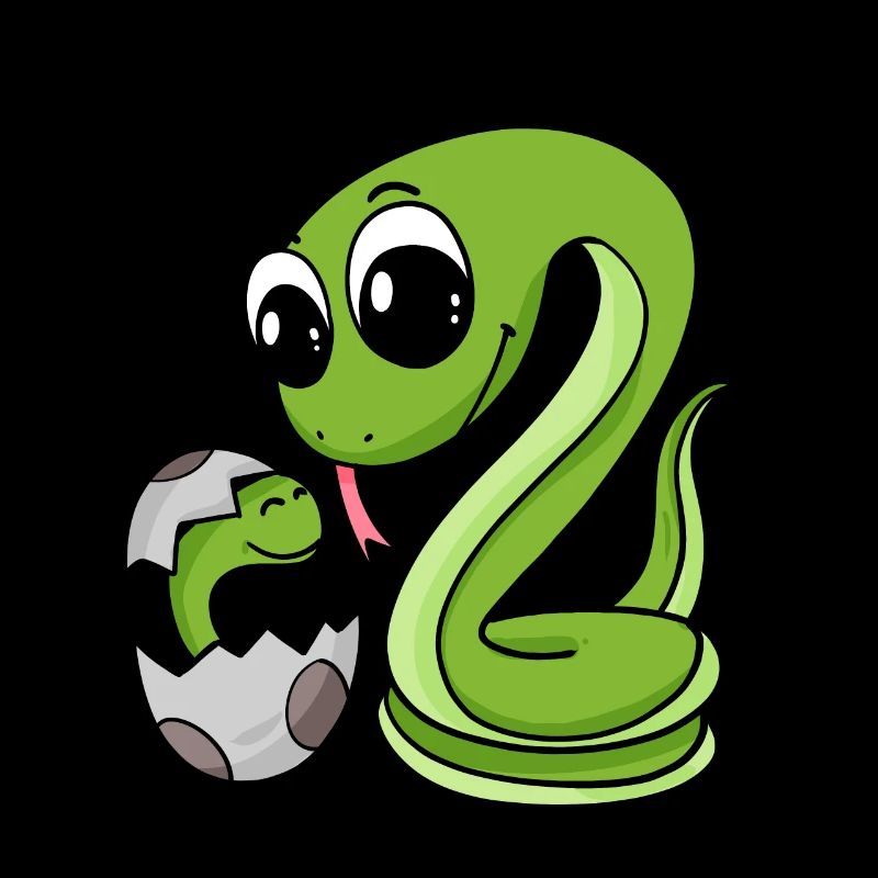 Serpent avec bébé serpent