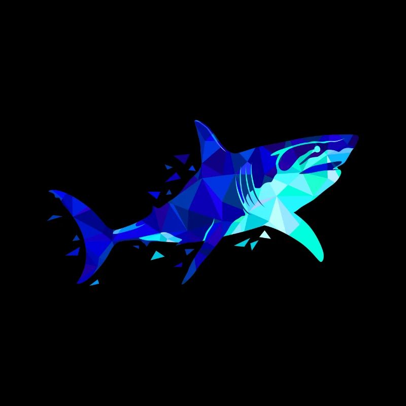 Shark Mandala Geometric Shark Diver