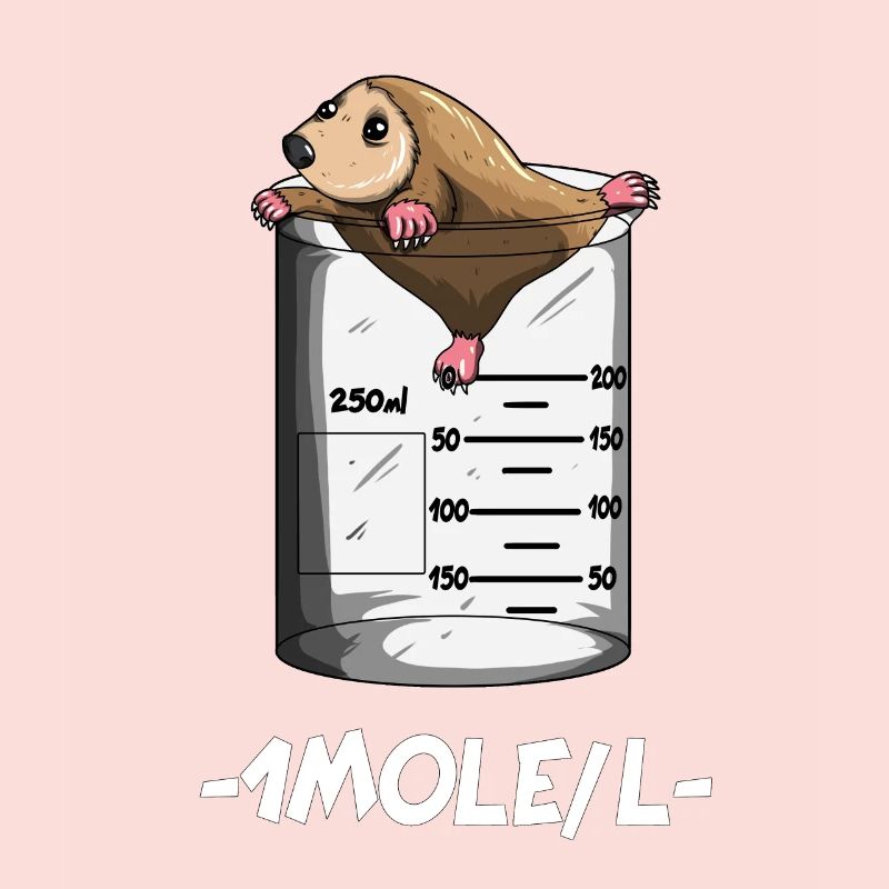 Professeur de chimie 1 Mole / L Mole Chimie Science