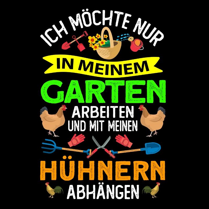 Gärtner Geschenk - im Garten arbeiten Hühnern