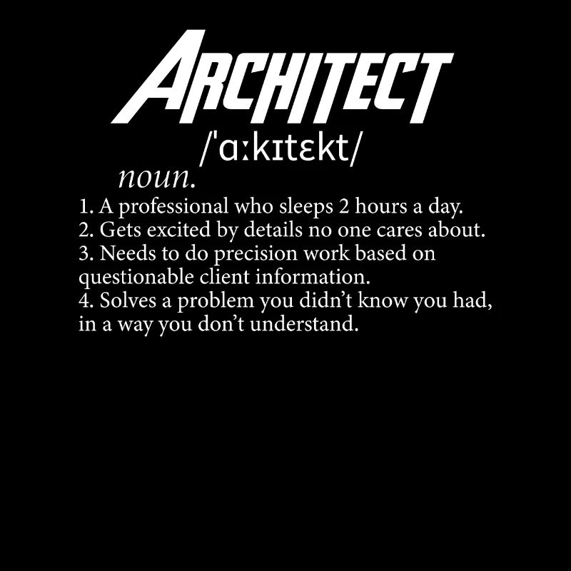 Funny Architect Definition Architecture Student
