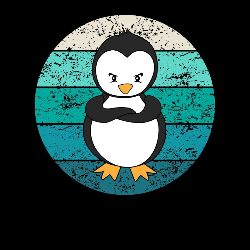 Funny Angry Penguin Seabird Retro Gift