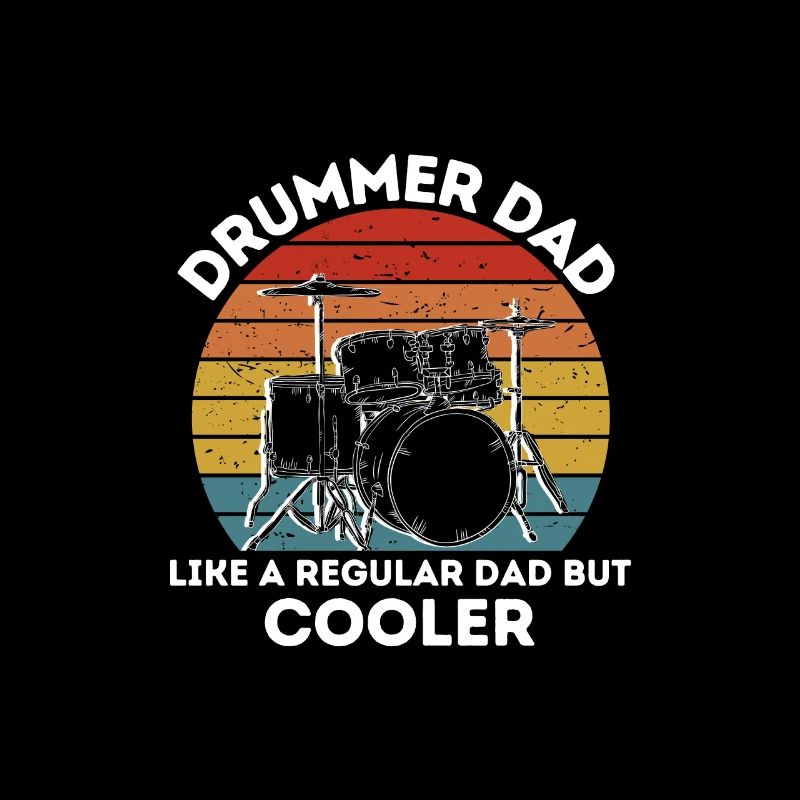Drummer Dad Like A Regular Dad But Cooler-Dad Gift