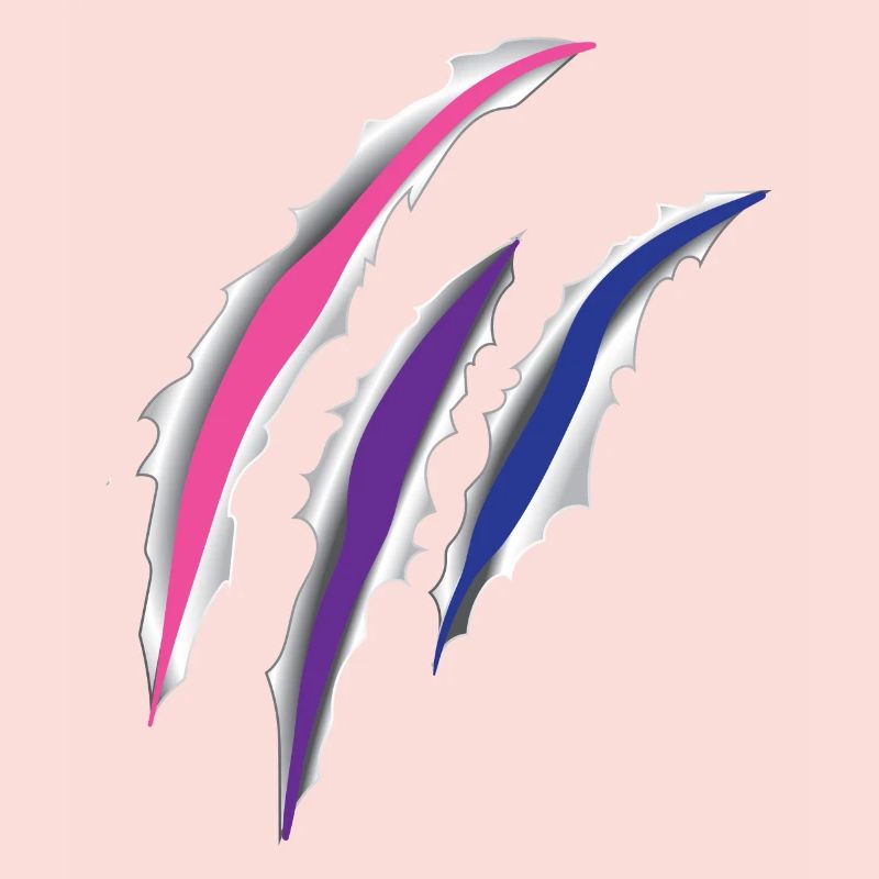 Bisexuel Bi Pride Flag Scratch