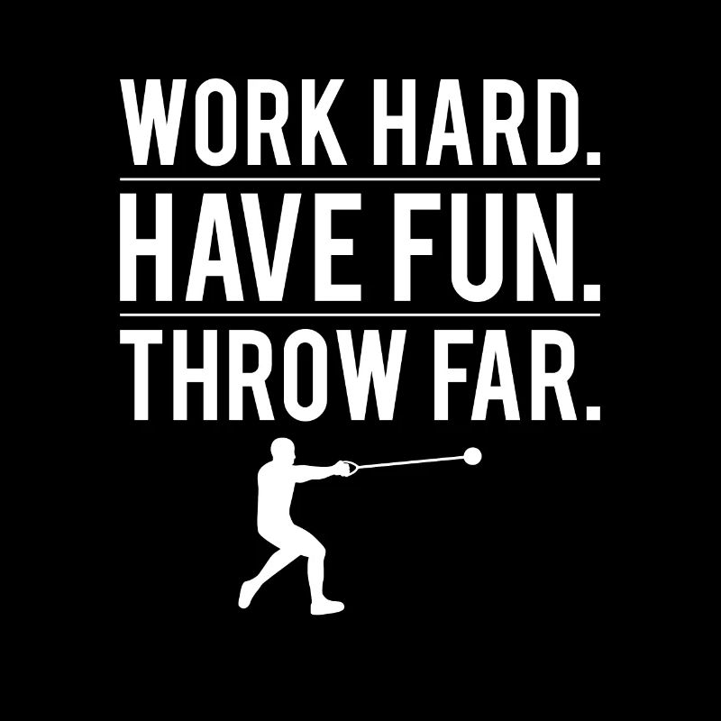 Work Hard Have Fun Throw Far Shirt Geschenk