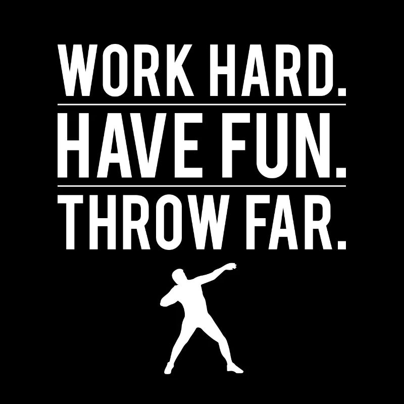 Work Hard Have Fun Throw Far Shirt Geschenk