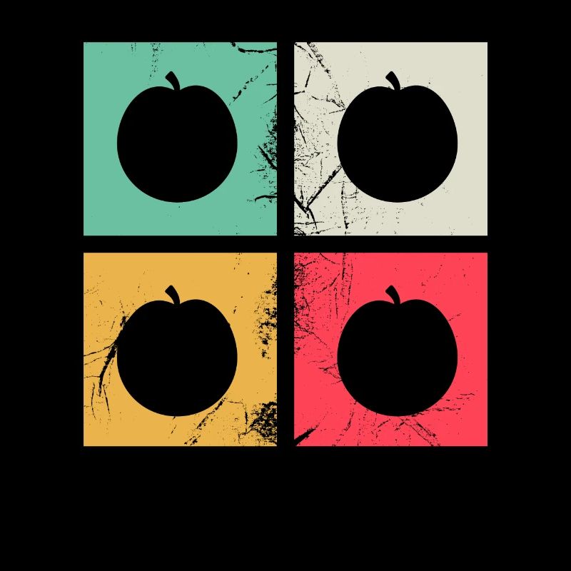 Apricot Fruit Lover Retro Veggie Diet Idée cadeau