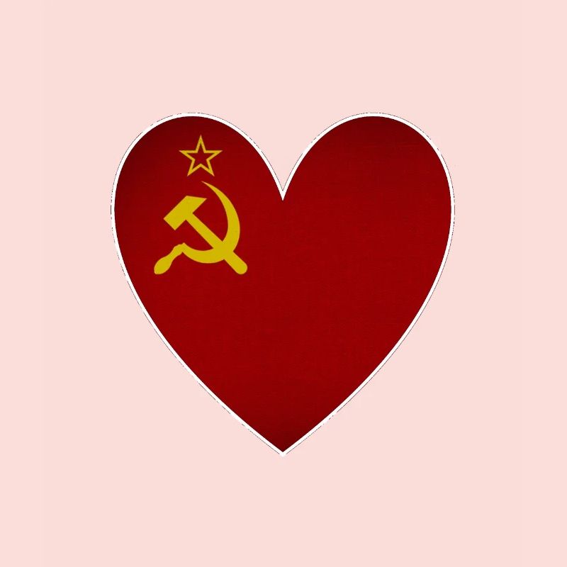 Union soviétique Drapeau Cœur Russie