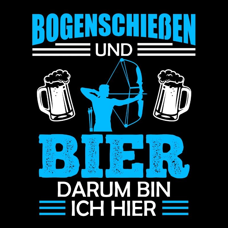 Bogenschießen und Bier Männer