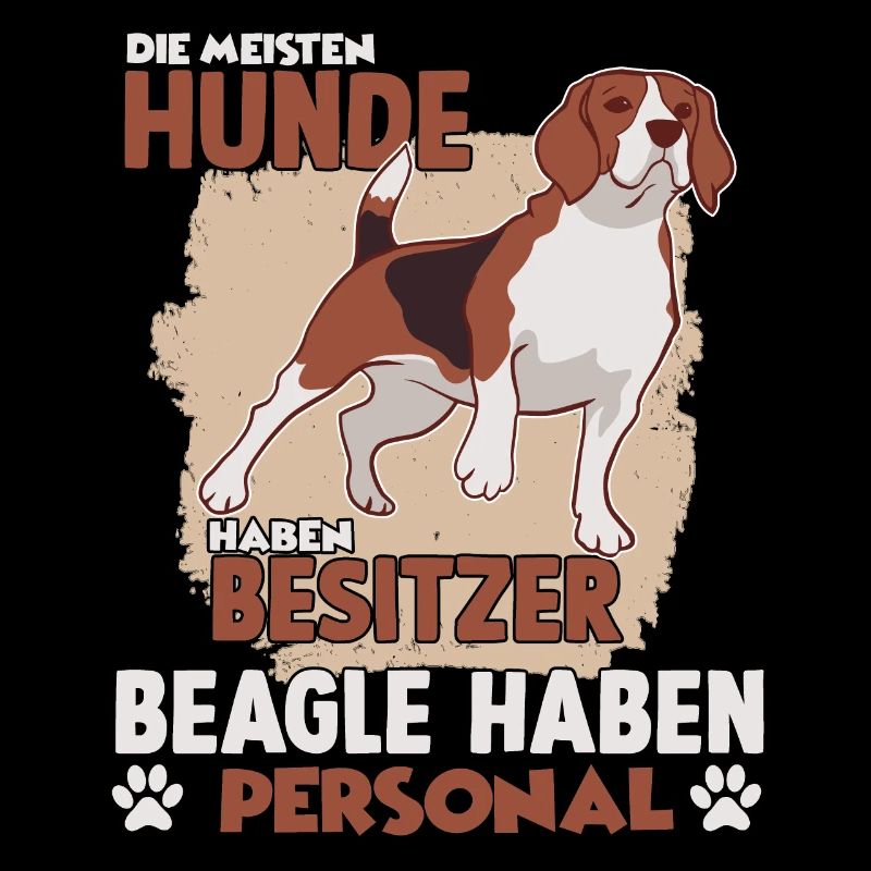 Beagle Hundebesitzer lustiges Jagdhund Gassi