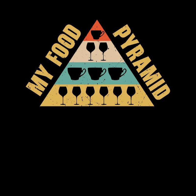 Food Pyramid Coffee Wine Drinking