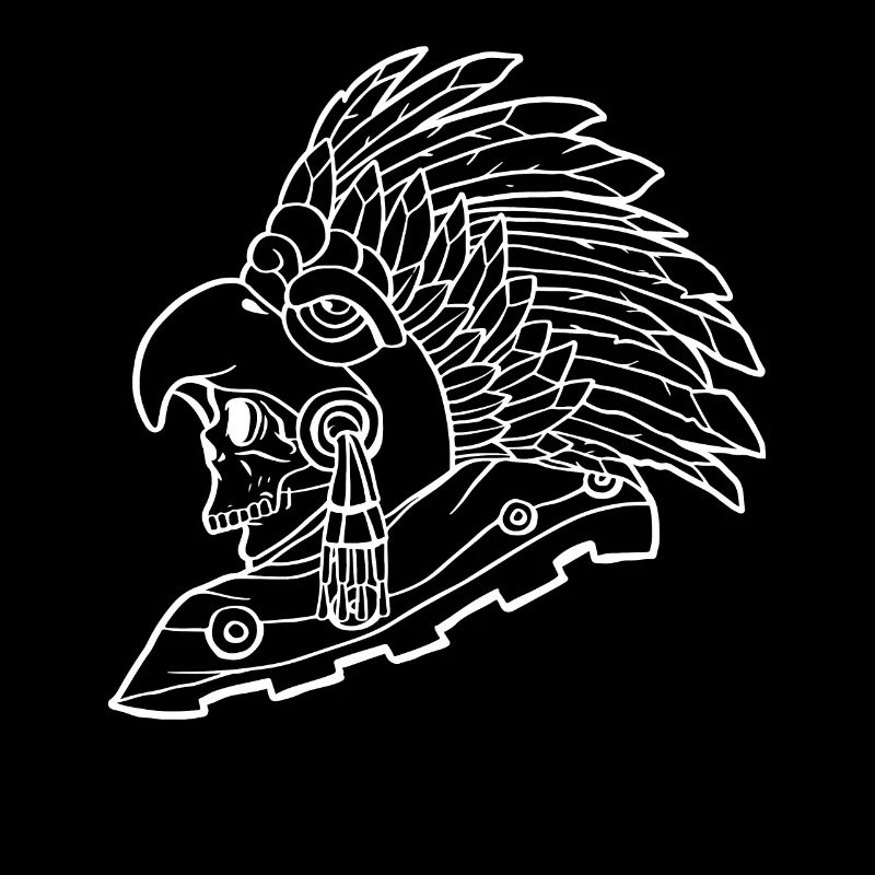 Aztec Eagle Warrior Mayan Skull Inca