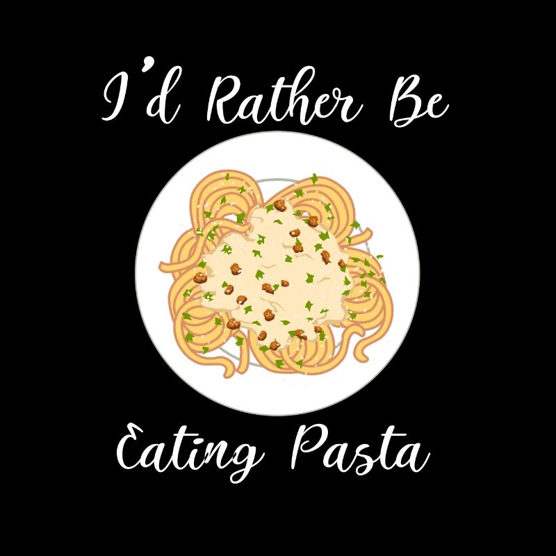 Eating Pasta Ironic Quote Spaghetti Lover