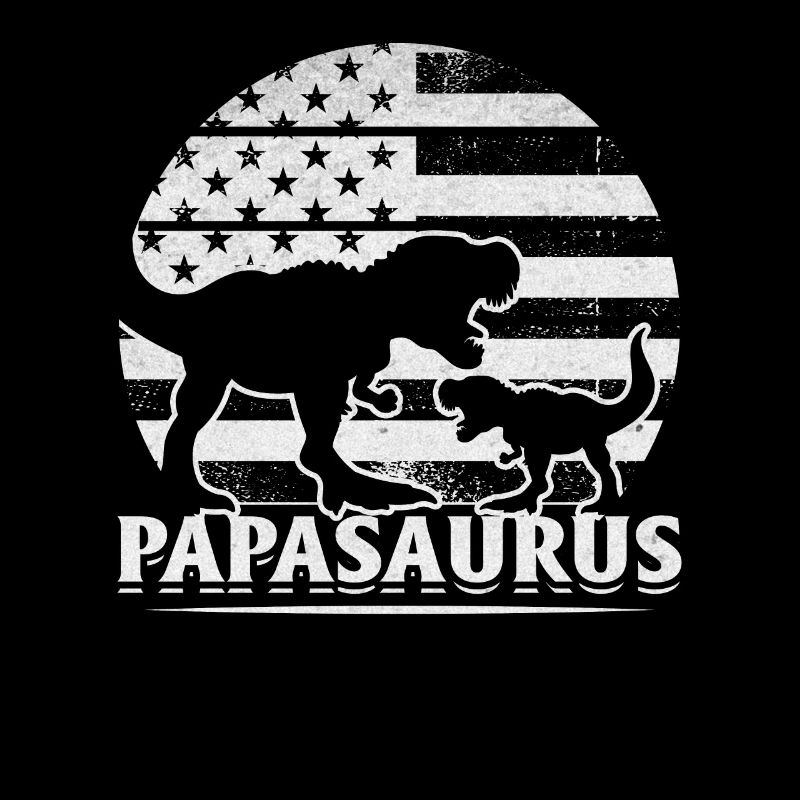 Papa Saurus Drapeau américain Papa Dino