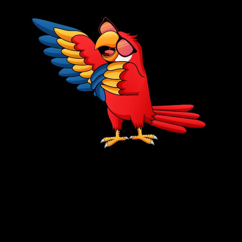 Drôle de perroquet Dabbing Perroquet Cool Parrot