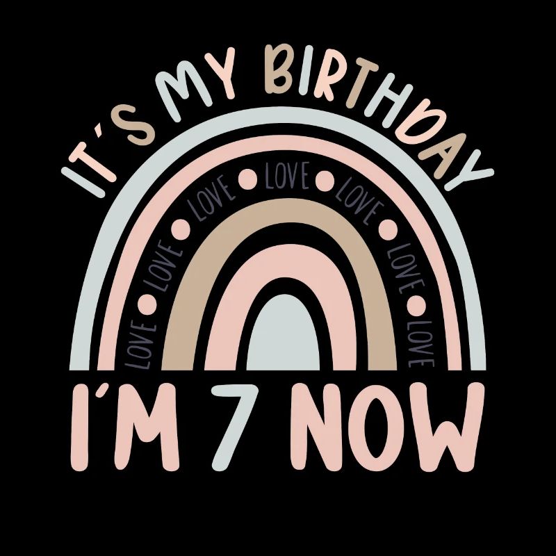 7 years Rainbow Rainbow 7th birthday