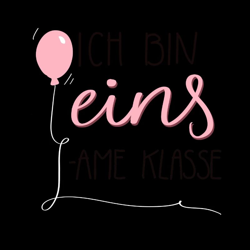 Ich bin eins - einsame klasse pink 1. Geburtstag