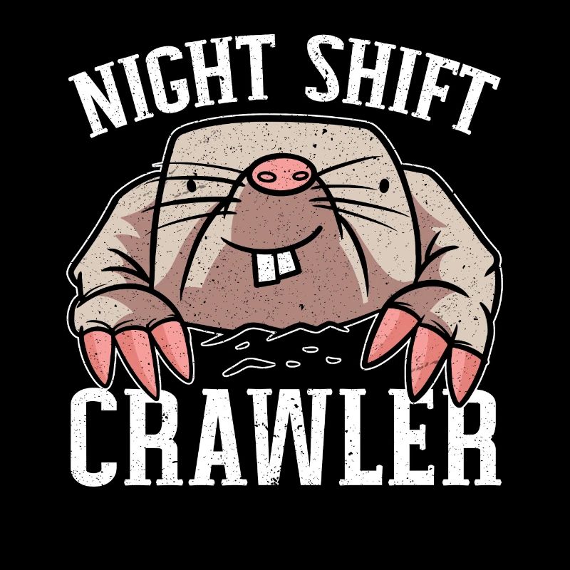Nachtschicht Crawler Friedhof Schicht Mitarbeiter