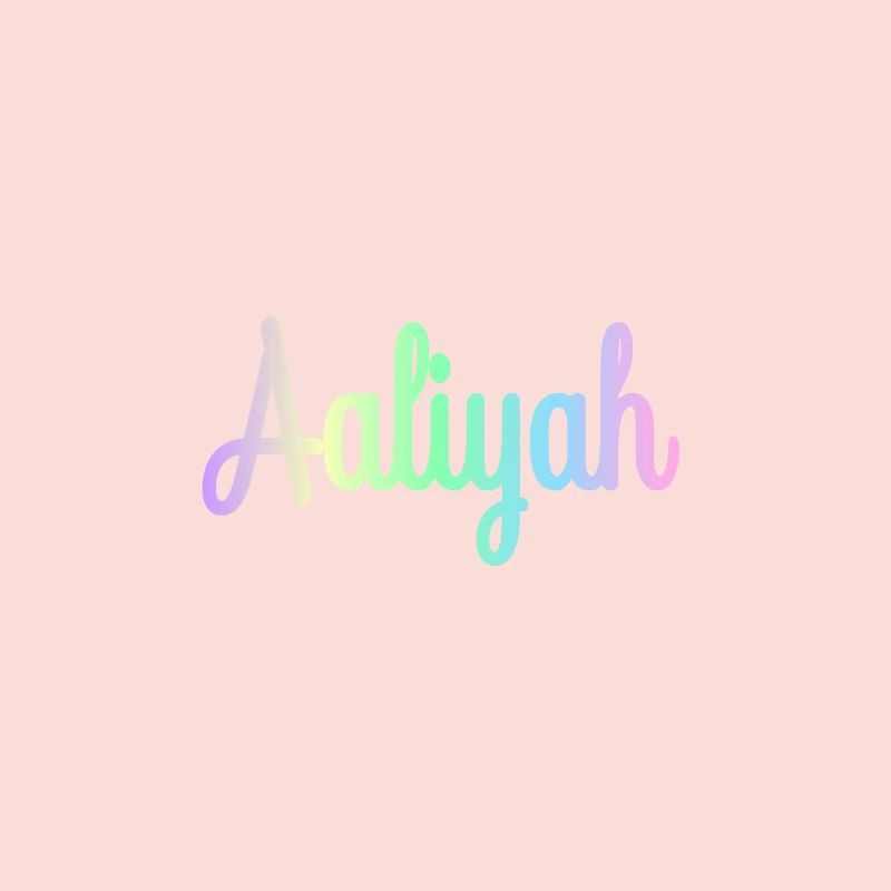 AALIYAH Rainbow Cursive minimaliste